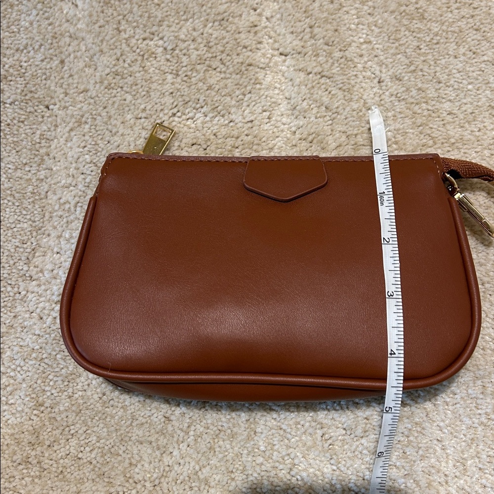 Brown Vegan Leather Women's 3 Piece Bag Set - Picture 6 of 10